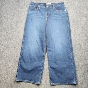 Levis Jeans Womens 32x27 Medium Wash Blue High Rise Wide Leg Relaxed Denim
